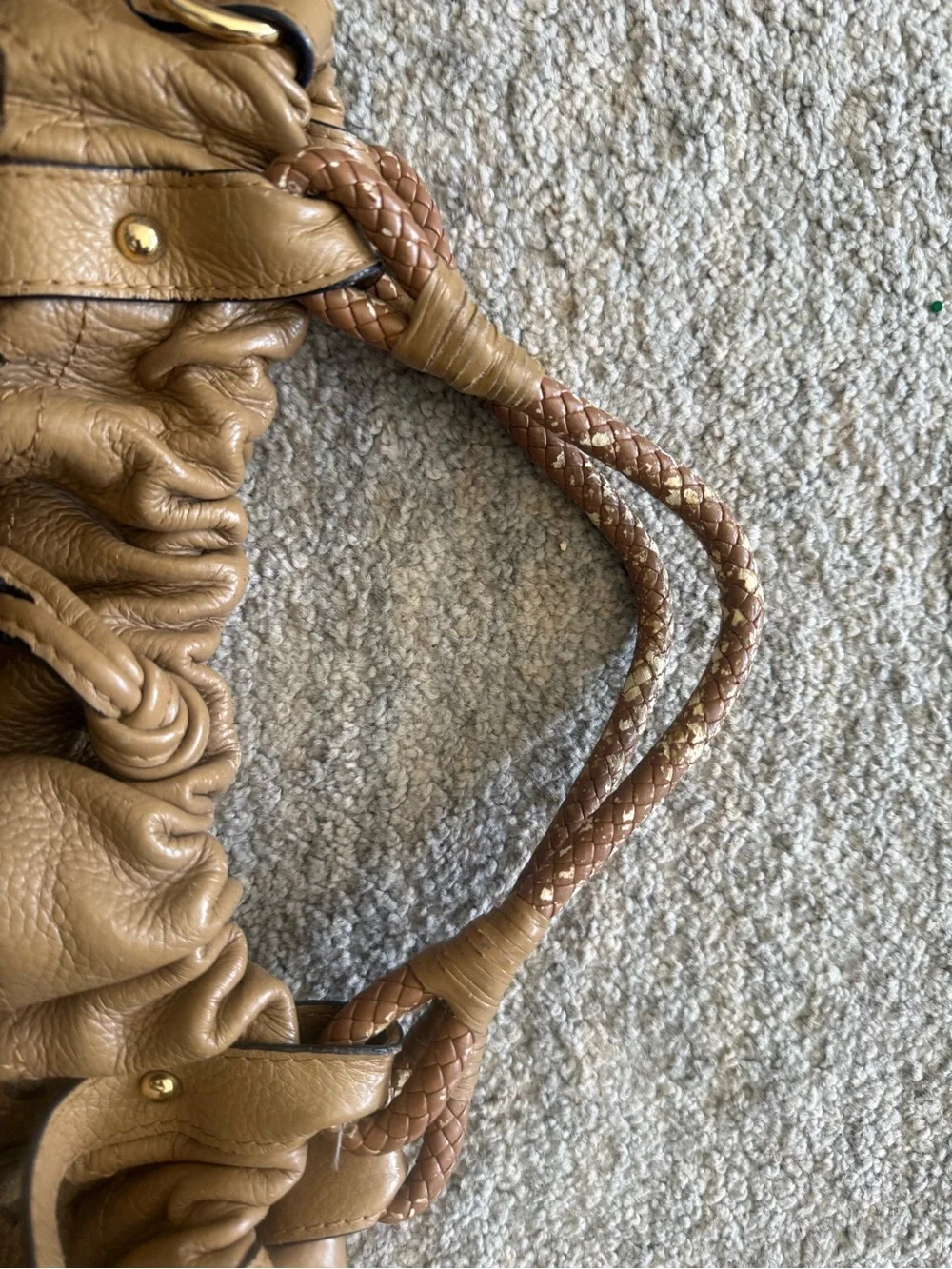 Prada tan leather